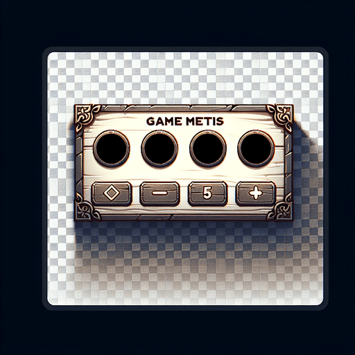 A game menu bar that has five slots with transparent background..
Single Game Texture. In-Game asset. 2d. Blank background. High contrast. No shadows.