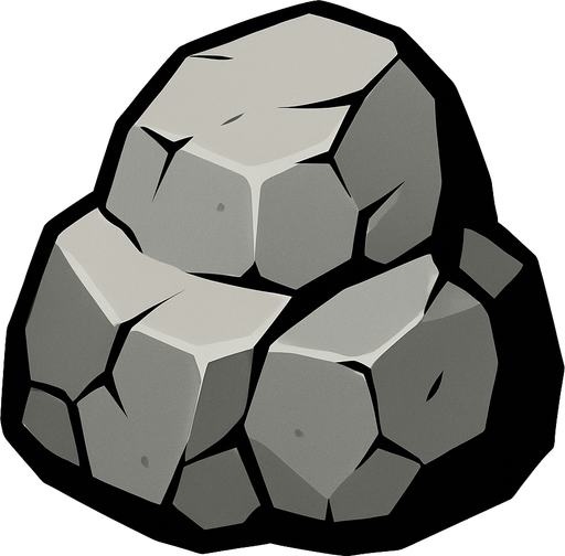 Stone.
In-Game asset.  2d.  High contrast.  No shadows