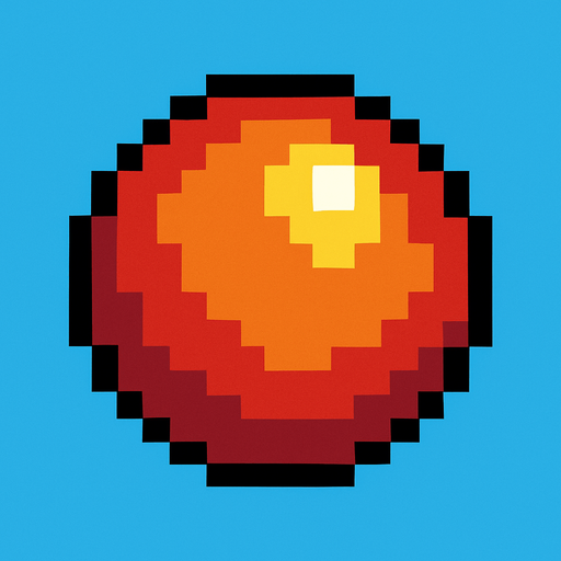 8bit orb.
In-Game asset.  2d.  High contrast.  No shadows