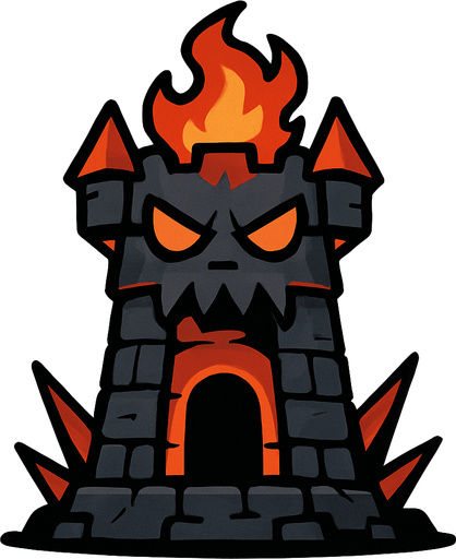 enemyTower.
In-Game asset.  2d.  High contrast.  No shadows