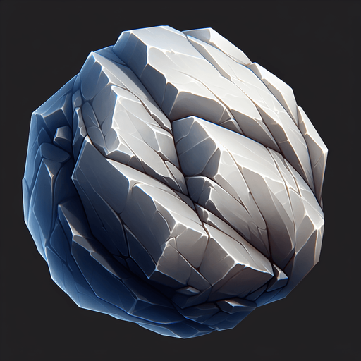 A STONE.
Single Game Texture. In-Game asset. 2d. Blank background. High contrast. No shadows.