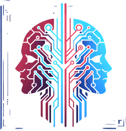 Two stylized head silhouettes (one representing the hero, one the enemy) connected by arcing lines of digital energy or circuit patterns. Color could be a mix of blue (control) and maybe red/purple (target)..
Single Game Texture.  In-Game asset.  2d.  Blank background.  High contrast.  No shadows