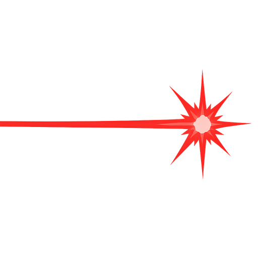 red laser.
In-Game asset.  2d.  High contrast.  No shadows