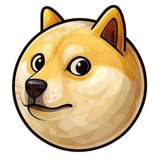 Head of doge meme. face shaped as a marble shaped face made in blender 3D. 
In-Game asset.  2d.  High contrast.  No shadows