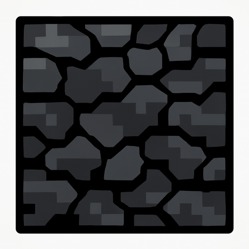 bedrock.
In-Game asset.  2d.  High contrast.  No shadows