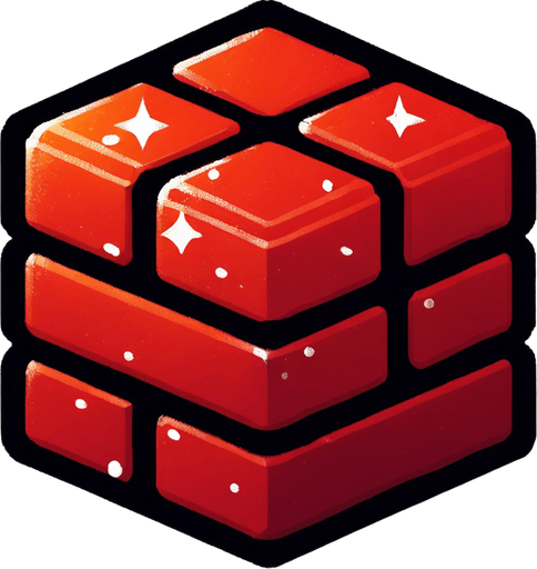 a silver brick block