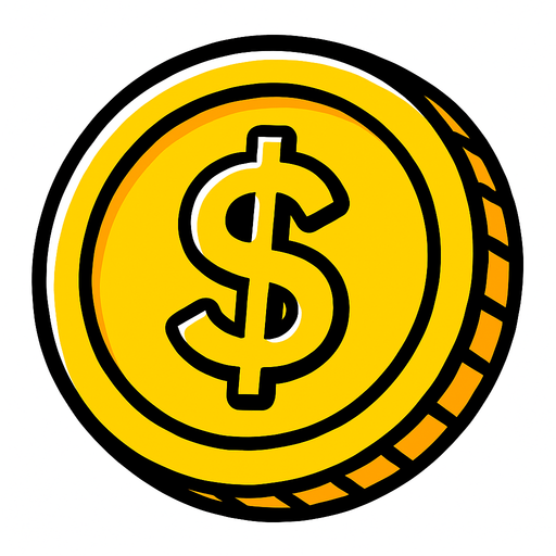 Coin.
In-Game asset.  2d.  High contrast.  No shadows
