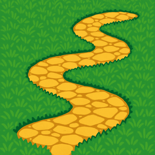 grass road.
In-Game asset.  2d.  High contrast.  No shadows
