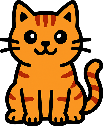 cat.
In-Game asset.  2d.  High contrast.  No shadows