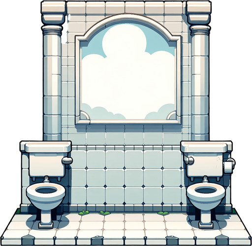 фон туалет.
Single Game Texture. In-Game asset. 2d. Blank background. High contrast. No shadows.