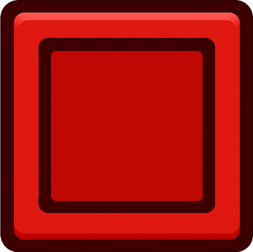 Red block.
In-Game asset.  2d.  High contrast.  No shadows