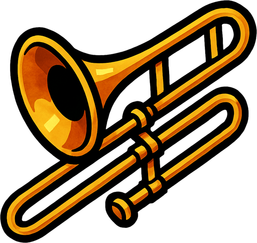 make a 2d trambone image.
In-Game asset.  2d.  High contrast