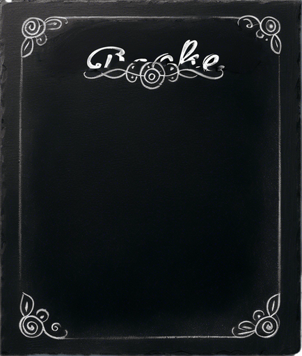 Text "ROOKIE BREW" handwritten in chalk