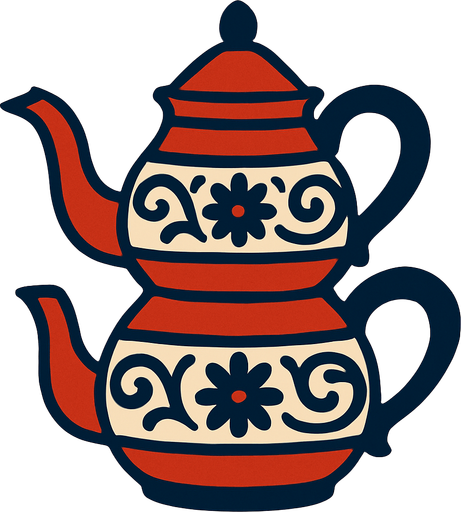 Make a kettle same turks.
In-Game asset.  2d.  High contrast.  No shadows