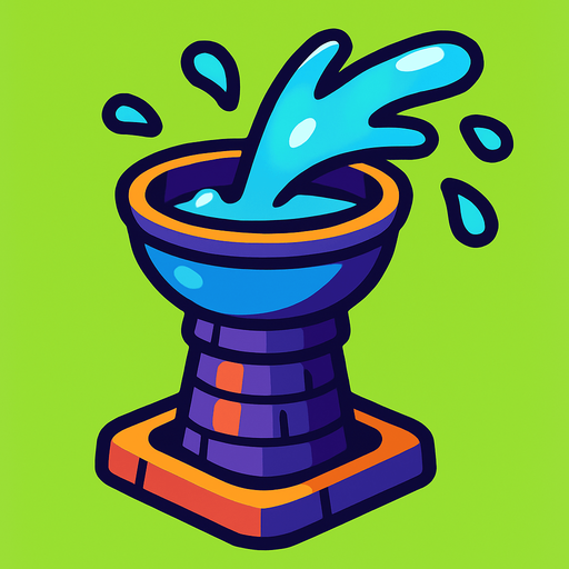 splash tower of tower defense.
In-Game asset.  2d.  High contrast.  No shadows