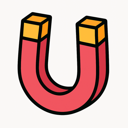 magnett.
In-Game asset.  2d.  High contrast.  No shadows