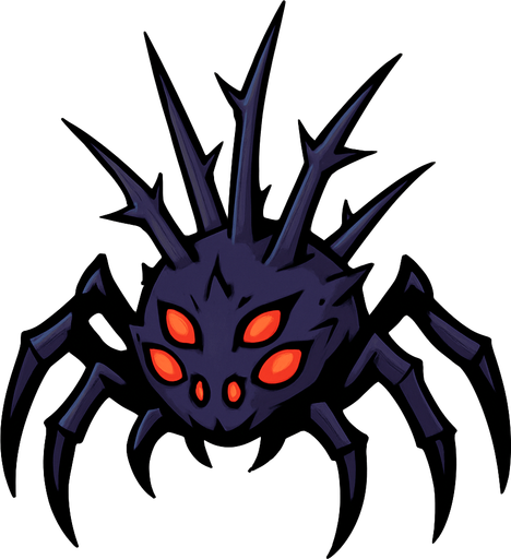 spider thorn.
In-Game asset.  2d.  High contrast.  No shadows