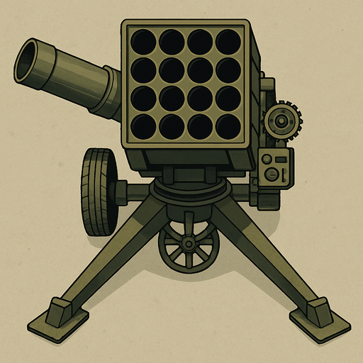 Rocket launcher cannon, from top view.