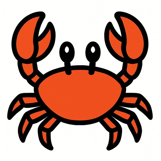 crab.
In-Game asset.  2d.  High contrast.  No shadows