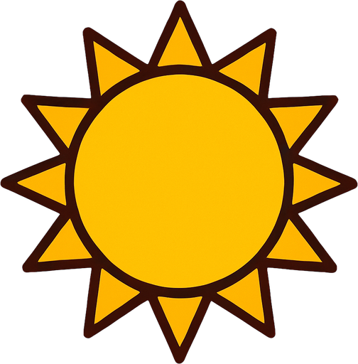 Sunny weather.
In-Game asset.  2d.  High contrast.  No shadows