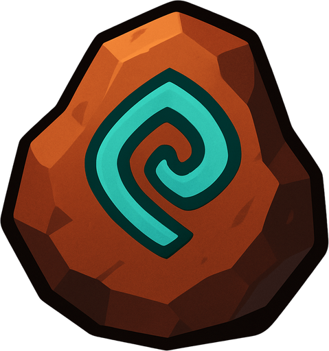 Pierre élémentaire ombre.
In-Game asset.  2d.  High contrast.  No shadows