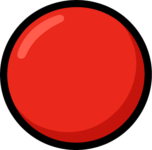 Red ball.
In-Game asset.  2d.  High contrast.  No shadows
