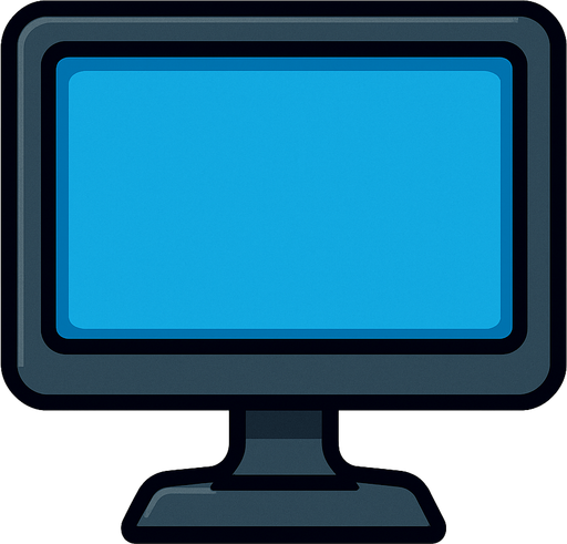 PC Monitör.
In-Game asset.  2d.  High contrast.  No shadows