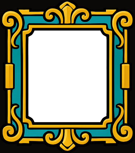 Frame.
In-Game asset.  2d.  High contrast.  No shadows