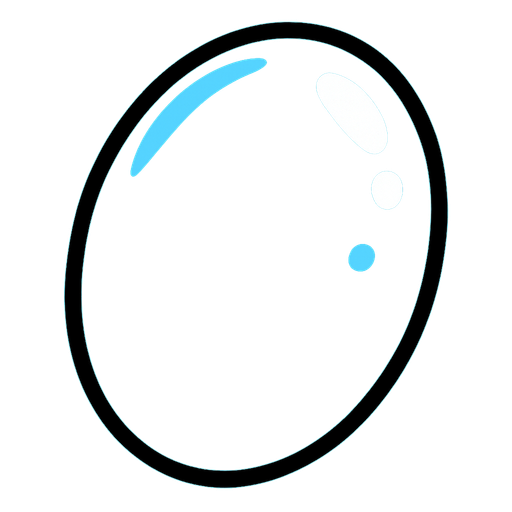 oval blue sea buble comic 2d image style.
In-Game asset.  2d.  High contrast.  No shadows