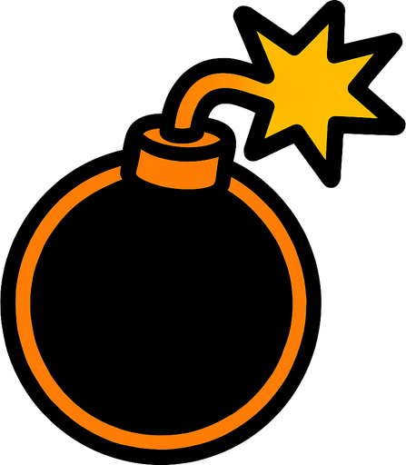 Bomb.
In-Game asset.  2d.  High contrast.  No shadows