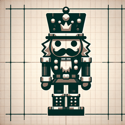 Nut cracker, side view Single Game Texture. In-Game asset. 2d. Blank background. High contrast. No shadows.