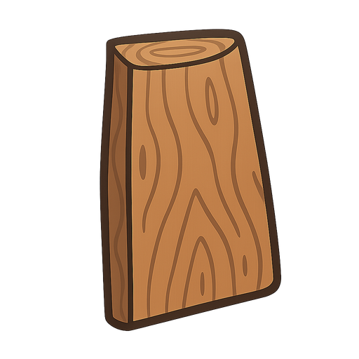odun. No background. Transparent background. Blank background. No shadows. 2d. In-Game asset. flat