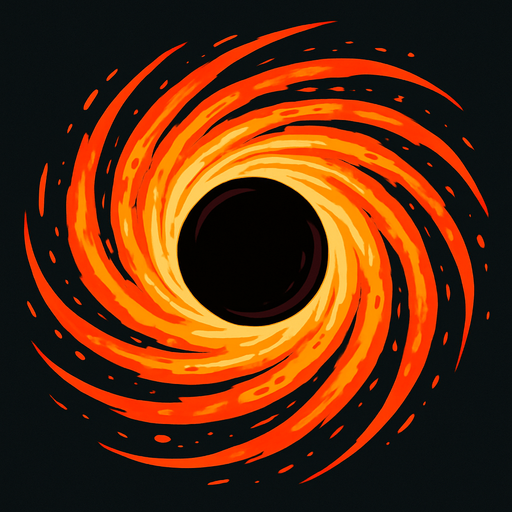 Sarmal kara delik girdap.
In-Game asset.  2d.  High contrast.  No shadows