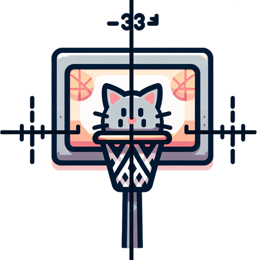 Basketbal backboard aiming directly at the camera. Zoomed in. In pastel color cat theme. Cartoon style.
Single Game Texture. In-Game asset. 2d. Blank background. High contrast. No shadows.