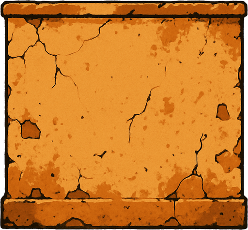 2d old concrete wall suitable for desert atmosphere.
In-Game asset.  2d.  High contrast.  No shadows