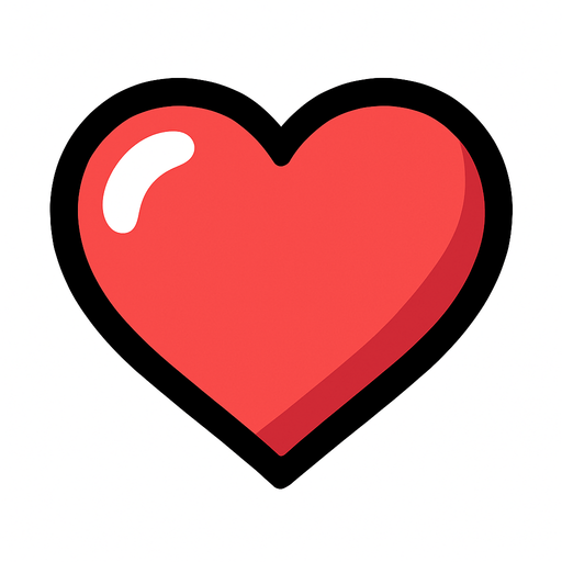 heart.
In-Game asset.  2d.  High contrast.  No shadows