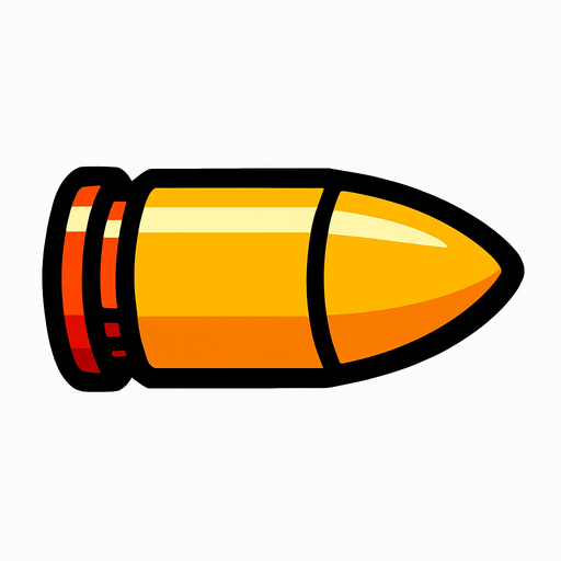 bullet.
In-Game asset.  2d.  High contrast.  No shadows