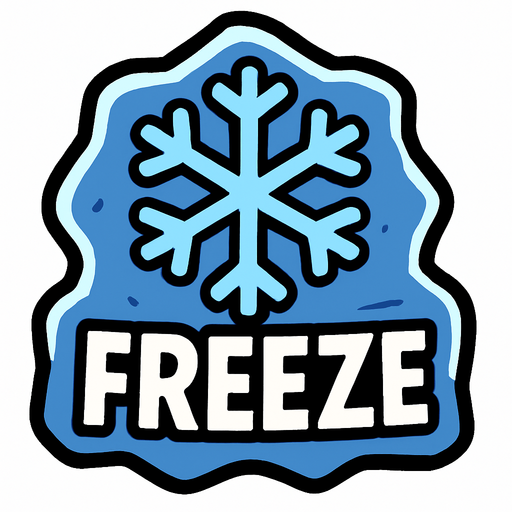 2d Freeze.
In-Game asset.  2d.  High contrast.  No shadows