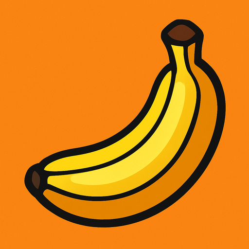 Bir muz fotosu 3d.
In-Game asset.  2d.  High contrast.  No shadows