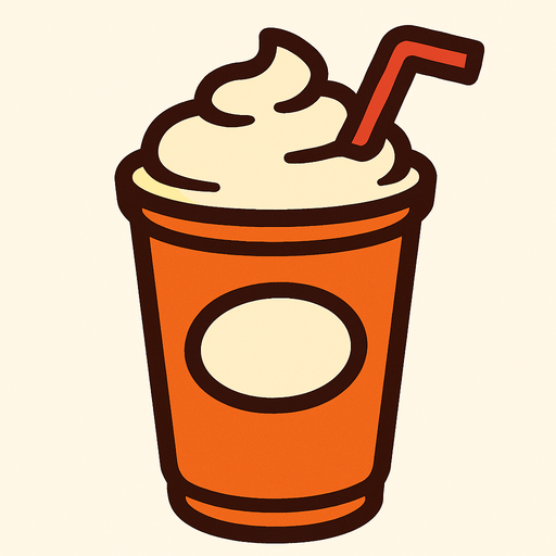 a fast food milkshake.
In-Game asset.  2d.  High contrast.  No shadows