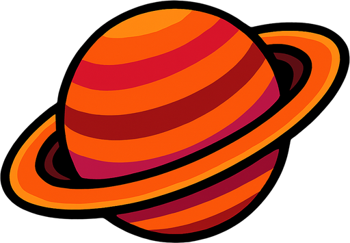 satürn.
In-Game asset.  2d.  High contrast.  No shadows