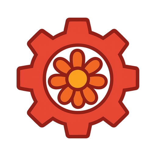 bir ayarlar simgesi ve kenarlarını benim için düzelt. No background. Transparent background. Blank background. No shadows. 2d. In-Game asset. flat