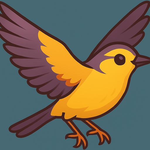 Primera de tres imagenes que crearan sensacion de movimiento a un pajaro. Esta tendra las alas extendidas