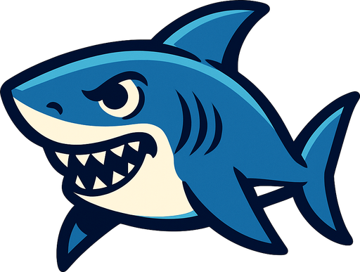 shark.
In-Game asset.  2d.  High contrast.  No shadows