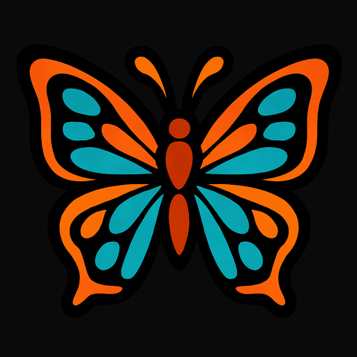 Butterfly.
In-Game asset.  2d.  High contrast.  No shadows