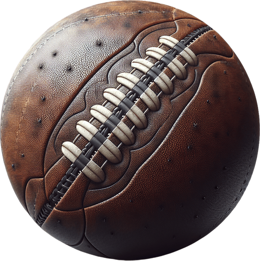 Football.
Single Game Texture. In-Game asset. 2d. Blank background. High contrast. No shadows.