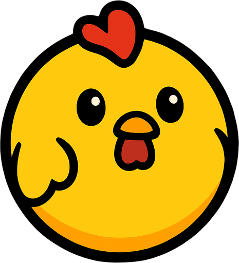 ball chicken and yellow.
In-Game asset.  2d.  High contrast.  No shadows