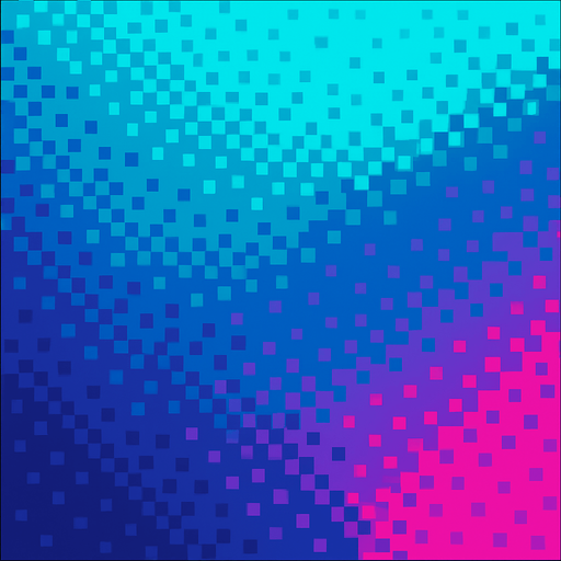 just a text object-free pixel transition background..
In-Game asset.  2d.  High contrast.  No shadows