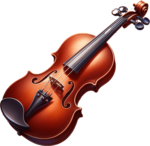 Violin.
Single Game Texture.  In-Game asset.  2d.  Blank background.  No shadows
