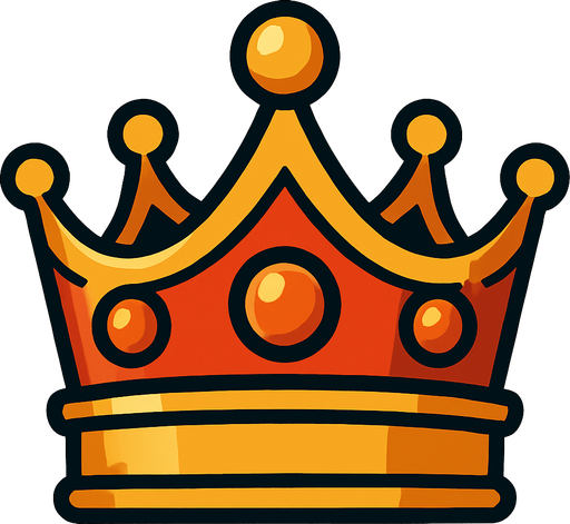 king crown.
In-Game asset.  2d.  High contrast.  No shadows